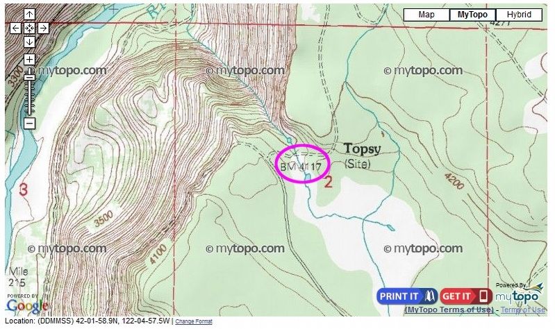 Topsy Station topography map. Click for full size. Topsy Station topography map image. Click for full size.