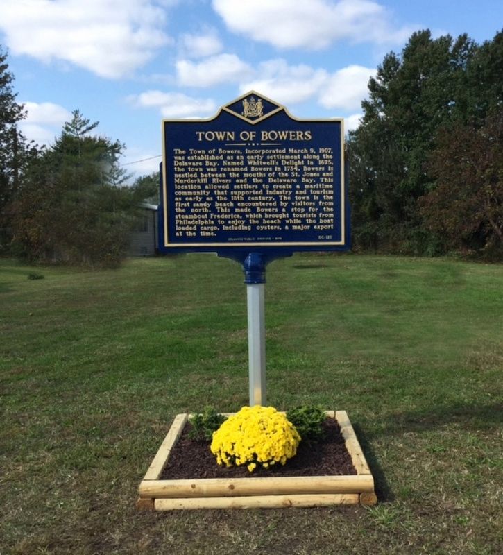 Town of Bowers Historical Marker image. Click for full size.