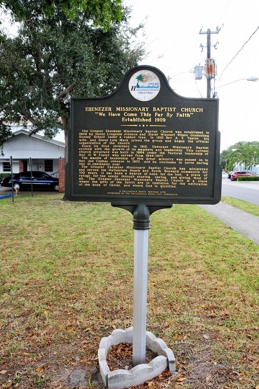 Ebenezer Missionary Baptist Church Marker. Click for full size. Ebenezer Missionary Baptist Church Marker image. Click for full size.