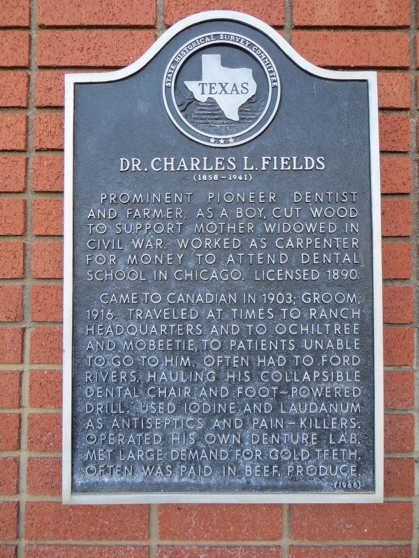 Dr. Charles L. Fields Marker image. Click for full size.