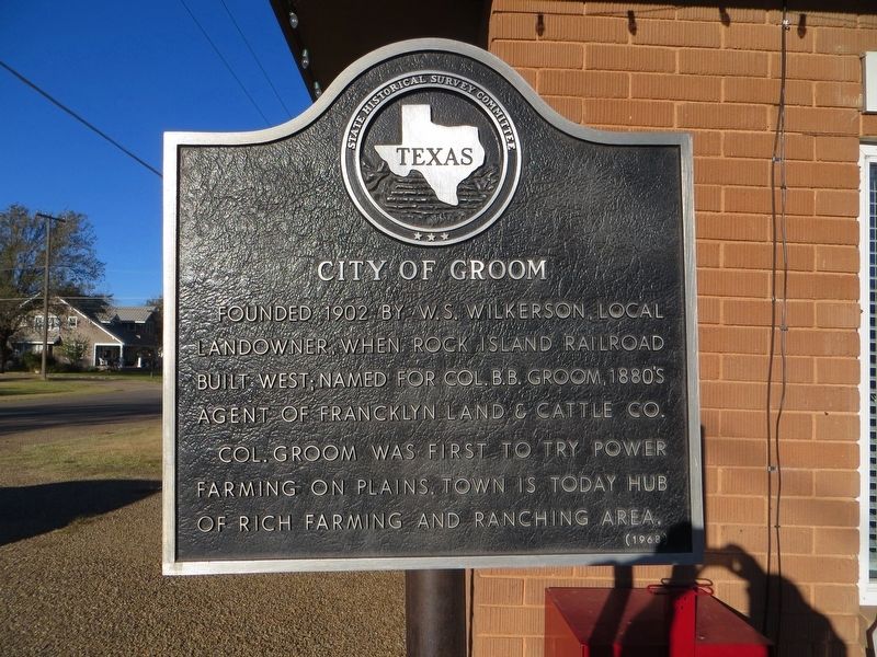 City of Groom Marker image. Click for full size.