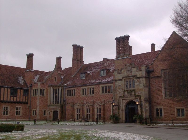 Meadow Brook Hall and Marker image. Click for full size.