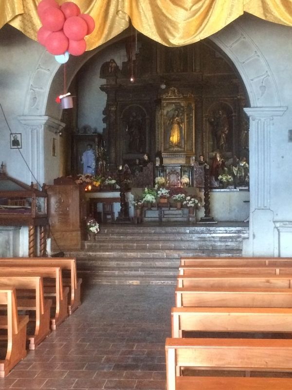 The interior of the San Antonio Palopó Catholic Church.. Click for full size. The interior of the San Antonio Palopó Catholic Church. image. Click for full size.