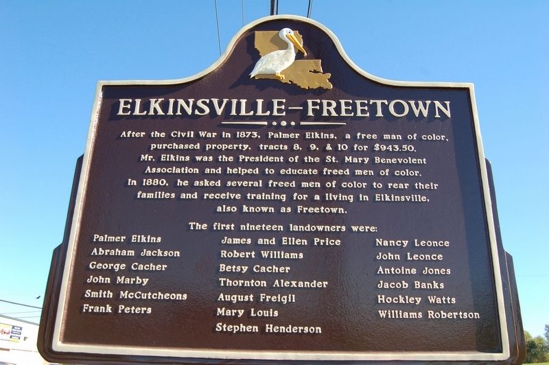 Elkinsville-Freetown Marker image. Click for full size.