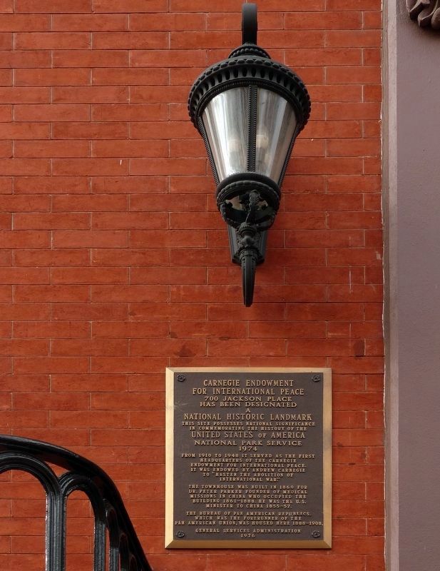 Carnegie Endowment for International Peace Marker. Click for full size. Carnegie Endowment for International Peace Marker image. Click for full size.