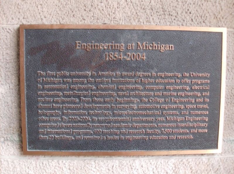 Engineering at Michigan Marker image. Click for full size.