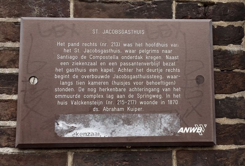 St. Jakobsgasthuis / St. Jacob's Inn Marker. Click for full size. St. Jakobsgasthuis / St. Jacob's Inn Marker image. Click for full size.