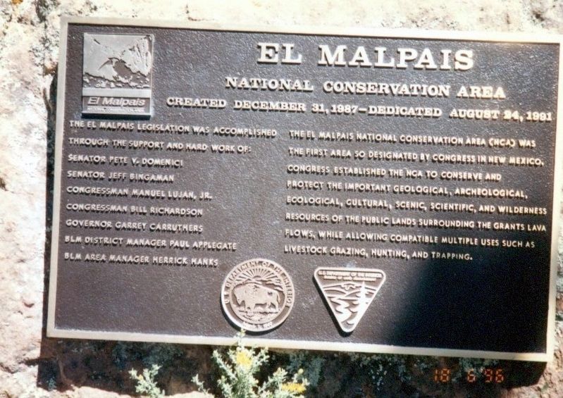 El Malpais Marker image. Click for full size.