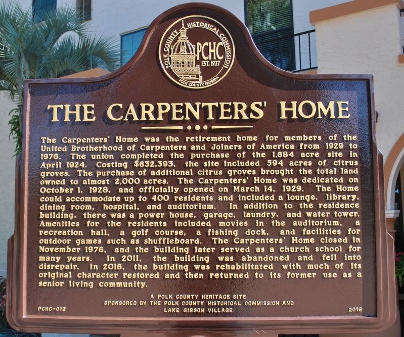The Carpenters' Home Marker image. Click for full size.