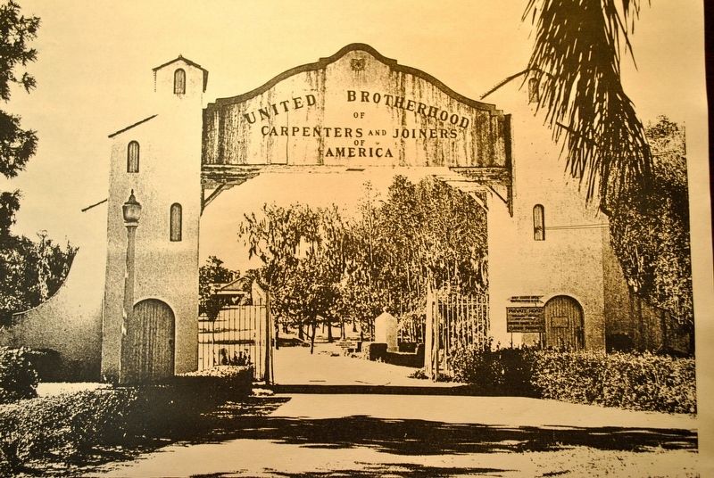 The Carpenters' Home Entry Arch. Ca.1946.. Click for full size. The Carpenters' Home Entry Arch. Ca.1946. image. Click for full size.