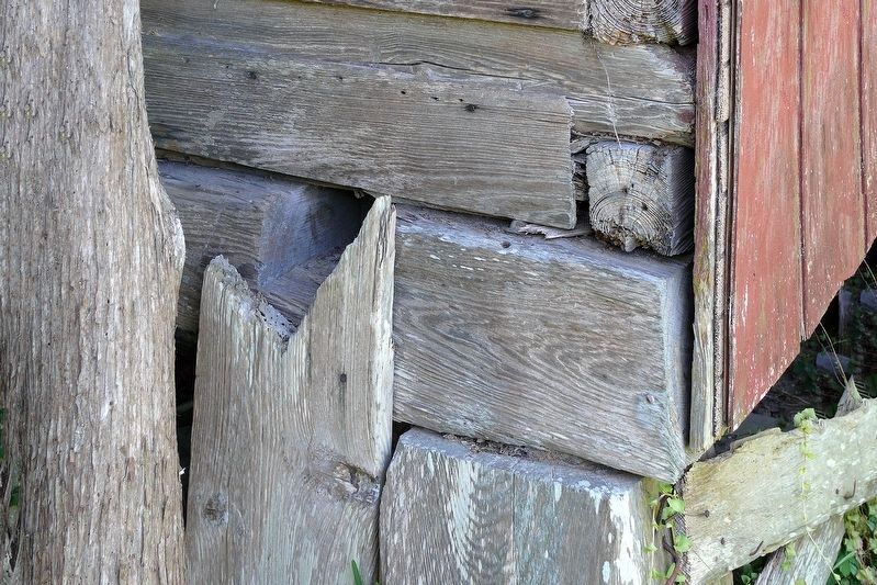 Ends of the Original Hand-Hewn Logs Used to Build the House Over 150 Years Ago. Click for full size. Ends of the Original Hand-Hewn Logs Used to Build the House Over 150 Years Ago image. Click for full size.