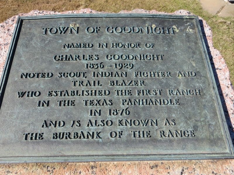 Town of Goodnight Marker image. Click for full size.