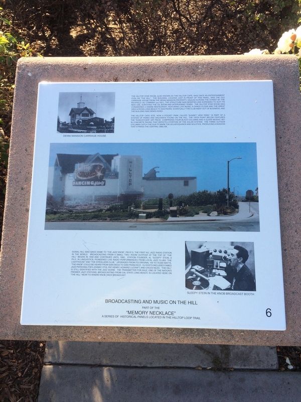 Broadcasting and Music on the Hill Marker. Click for full size. Broadcasting and Music on the Hill Marker image. Click for full size.
