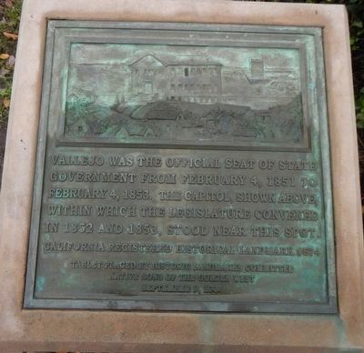 Vallejo As State Capital Marker image. Click for full size.