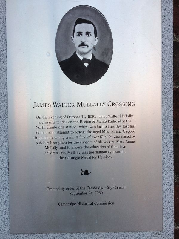 James Walter Mullally Crossing Marker image. Click for full size.