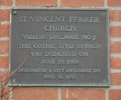 St. Vincent Ferrer Church Marker image. Click for full size.