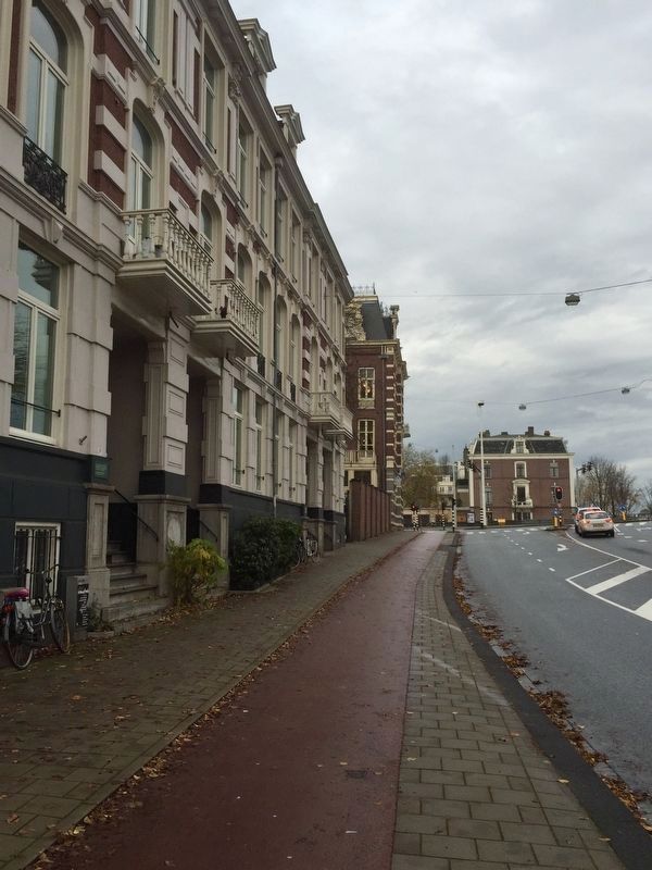 Herman Gorter Marker - Wide View, Looking North on Amsteldijk. Click for full size. Herman Gorter Marker - Wide View, Looking North on Amsteldijk image. Click for full size.