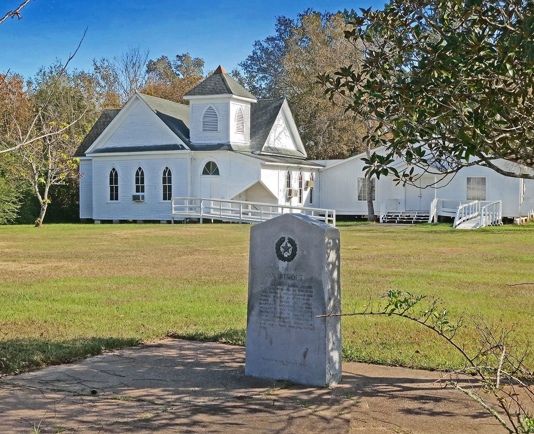 Church where the Town of Swartwout Marker is located today image. Click for full size.