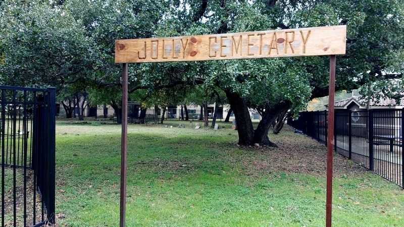 Jolly Cemetery Sign image. Click for full size.