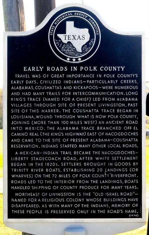 Early Roads in Polk County Marker image. Click for full size.