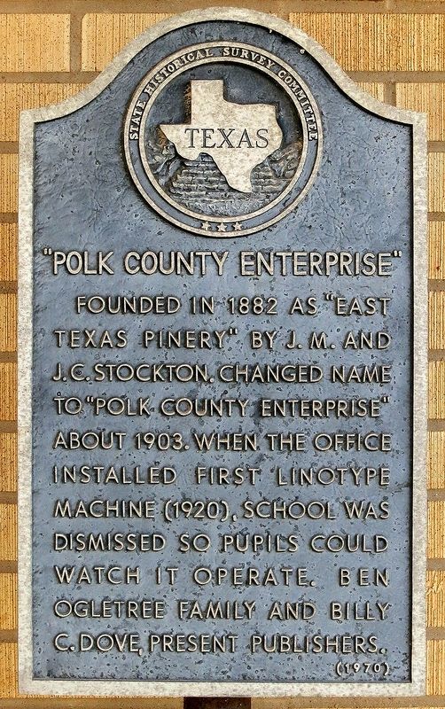 "Polk County Enterprise" Marker image. Click for full size.