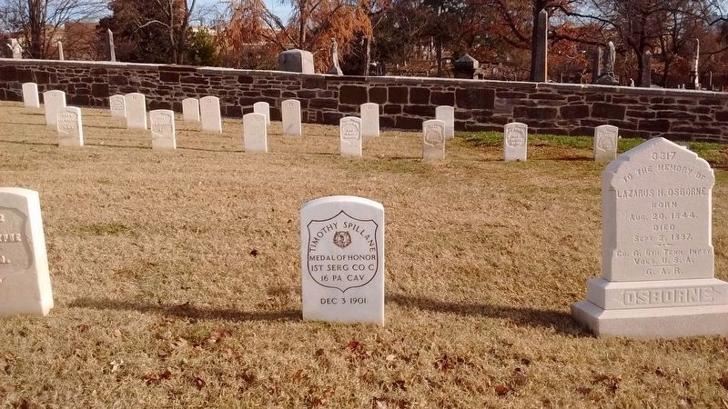Gravesite of 1st Serg. Timothy Spillane, 16th PA Cavalry. Click for full size. Gravesite of 1st Serg. Timothy Spillane, 16th PA Cavalry image. Click for full size.