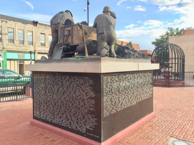 Coal Miners' Memorial showing rest of inscribed names.. Click for full size. Coal Miners' Memorial showing rest of inscribed names. image. Click for full size.