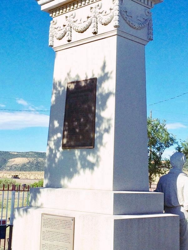 Marker located on bottom rear of Ludlow Monument. image. Click for full size.