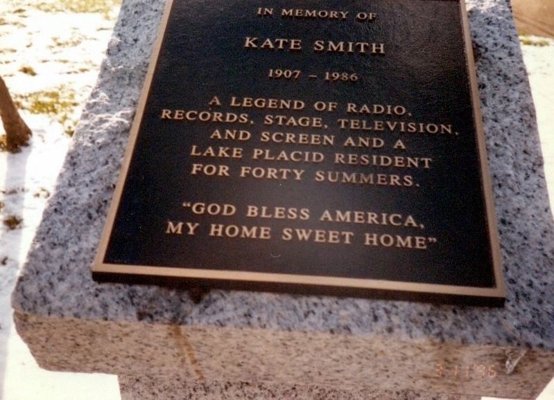 Kate Smith Memorial Marker image. Click for full size.