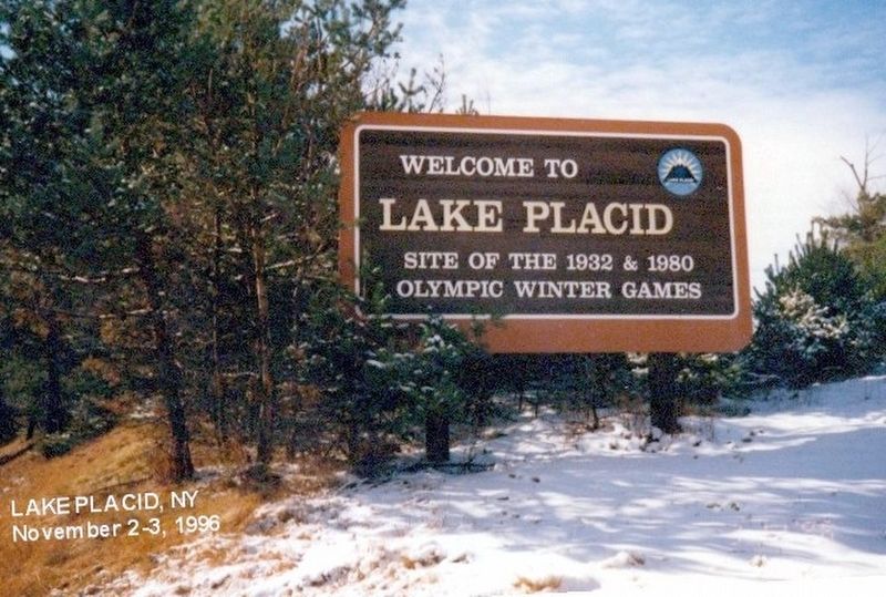 Welcome to Lake Placid Site of the 1932 & 1980 Olympic Winter Games image. Click for full size.