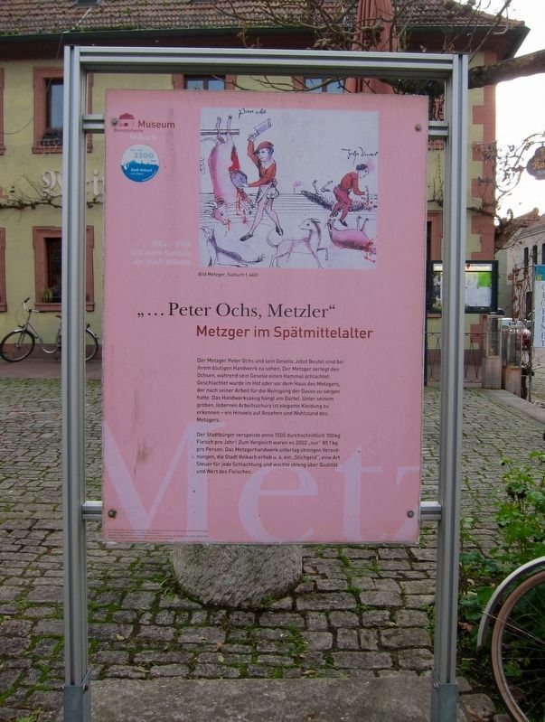 Peter Ochs, Metzler / Peter Ochs, the Butcher Marker. Click for full size. Peter Ochs, Metzler / Peter Ochs, the Butcher Marker image. Click for full size.