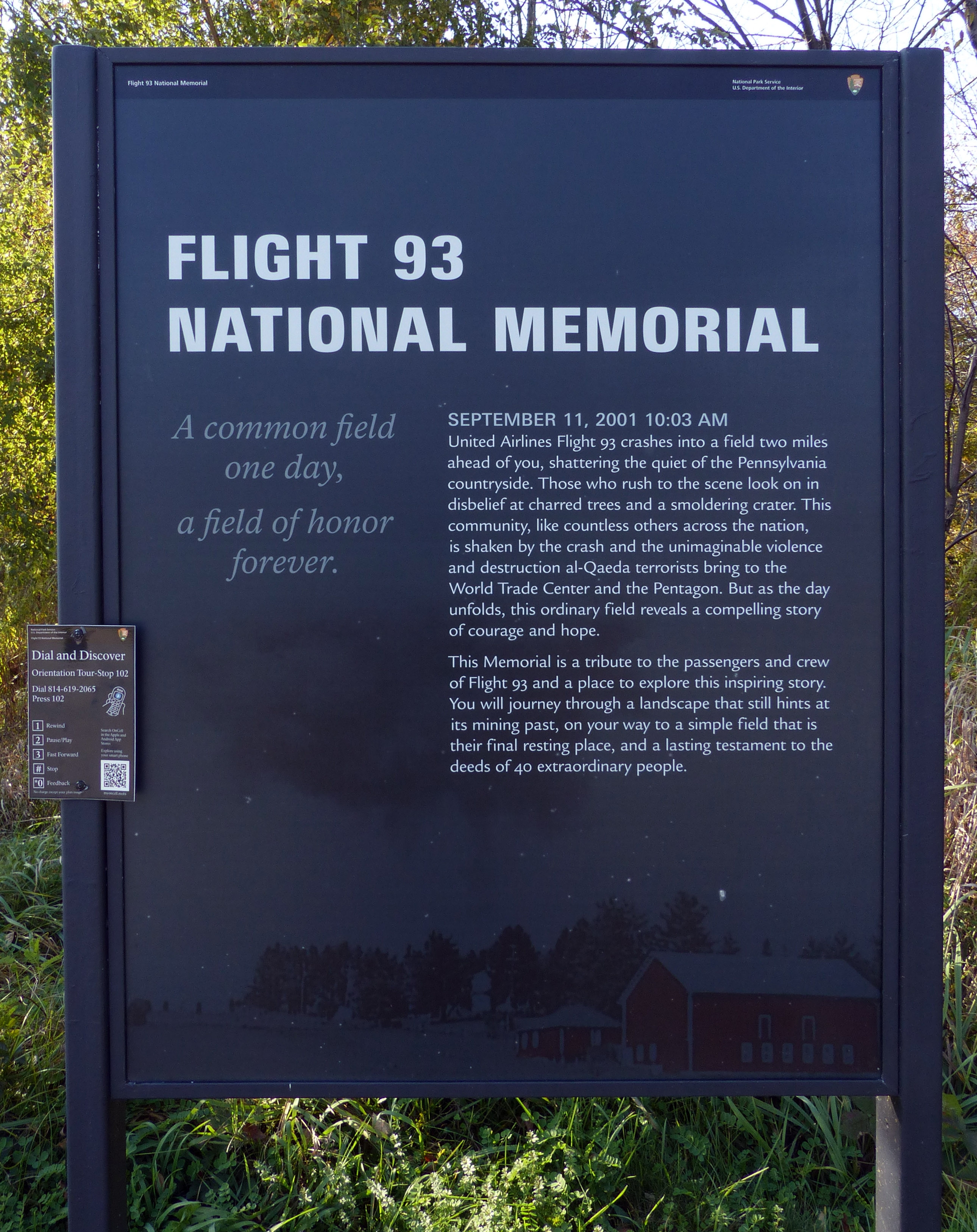 Flight 93 National Memorial Marker