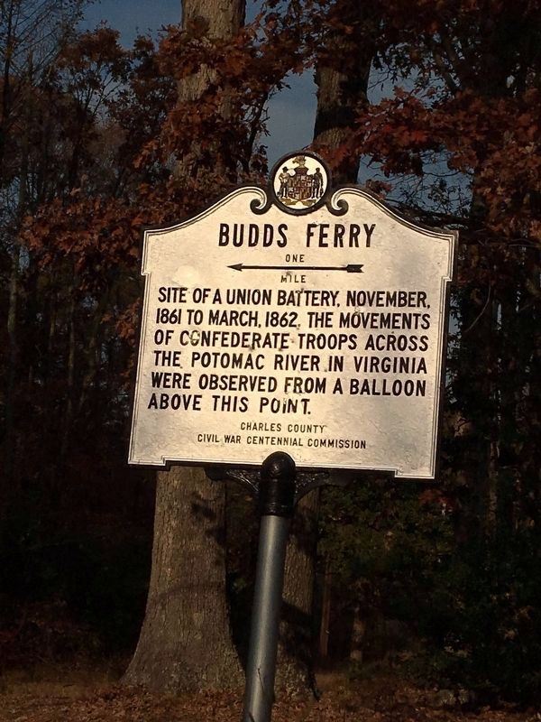 Budds Ferry Marker. Click for full size. Budds Ferry Marker image. Click for full size.