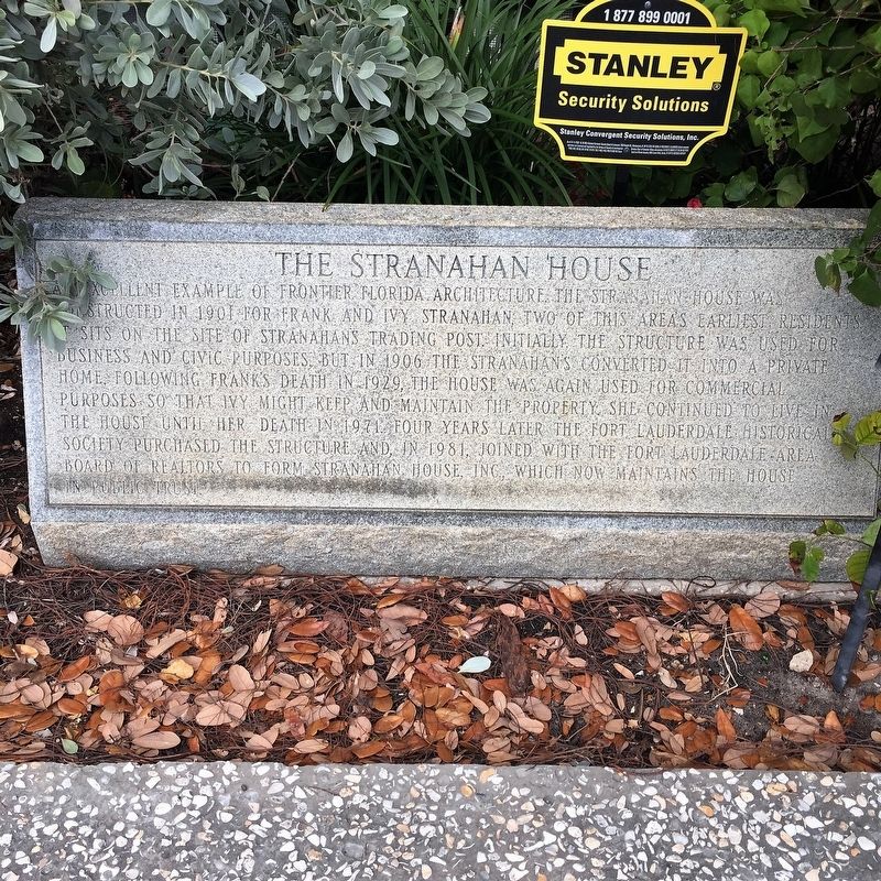 The Stranahan House Marker image. Click for full size.