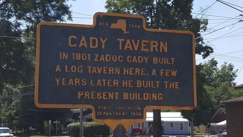 Cady Tavern Marker image. Click for full size.