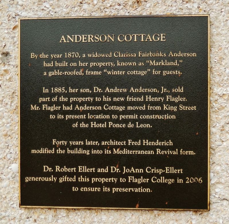 Anderson Cottage Marker image. Click for full size.
