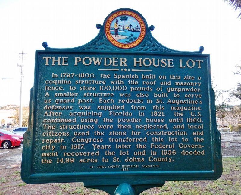 The Powder House Lot (<i><b>north-facing side of marker</b></i>) image. Click for full size.