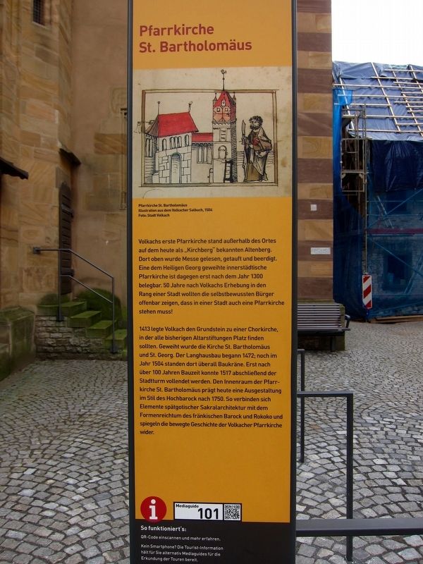 Pfarrkirche St. Bartholomäus / St. Bartholomew's Parish Church Marker. Click for full size. Pfarrkirche St. Bartholomäus / St. Bartholomew's Parish Church Marker image. Click for full size.
