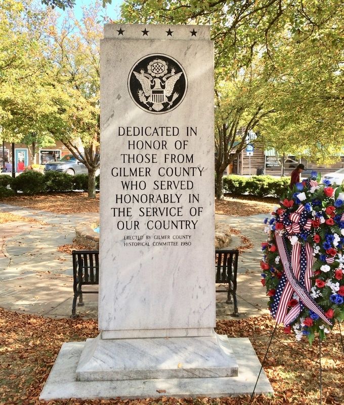 Gilmer County War Memorial image. Click for full size.