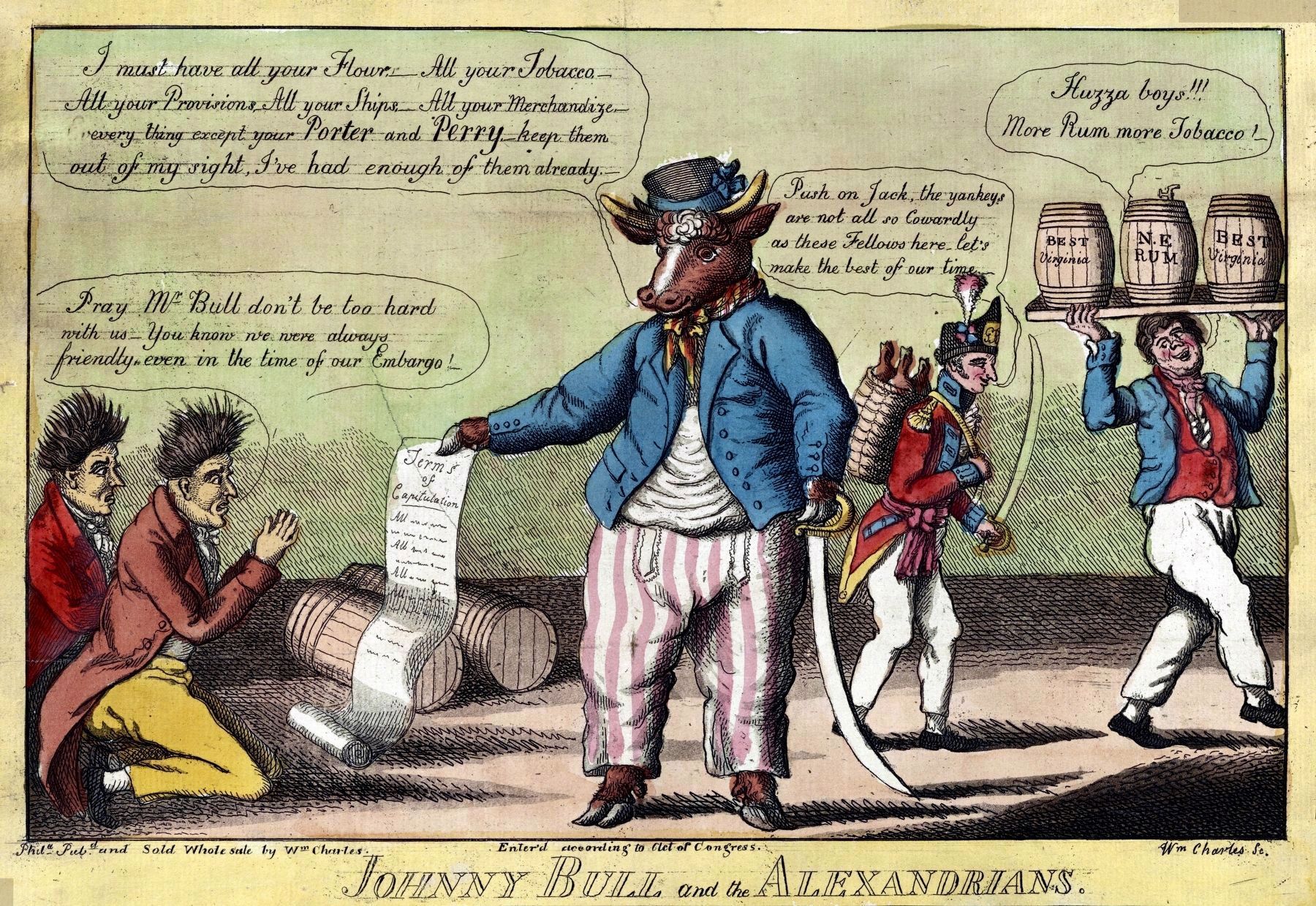 Johnny Bull and the Alexandrians. Click for full size. Johnny Bull and the Alexandrians image. Click for full size.