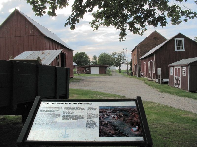 Two Centuries of Farm Buildings Marker. Click for full size. Two Centuries of Farm Buildings Marker image. Click for full size.