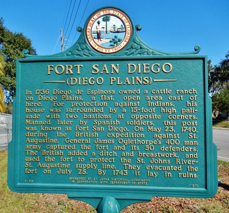 Fort San Diego Marker. Click for full size. Fort San Diego Marker image. Click for full size.
