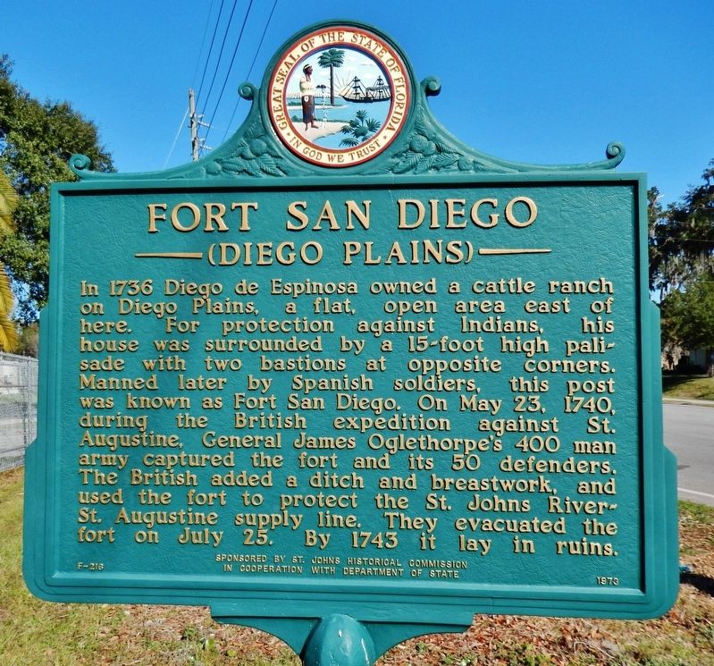 Fort San Diego Marker image. Click for full size.