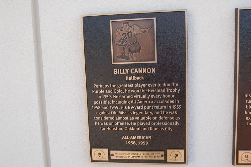 Billy Cannon Marker. Click for full size. Billy Cannon Marker image. Click for full size.