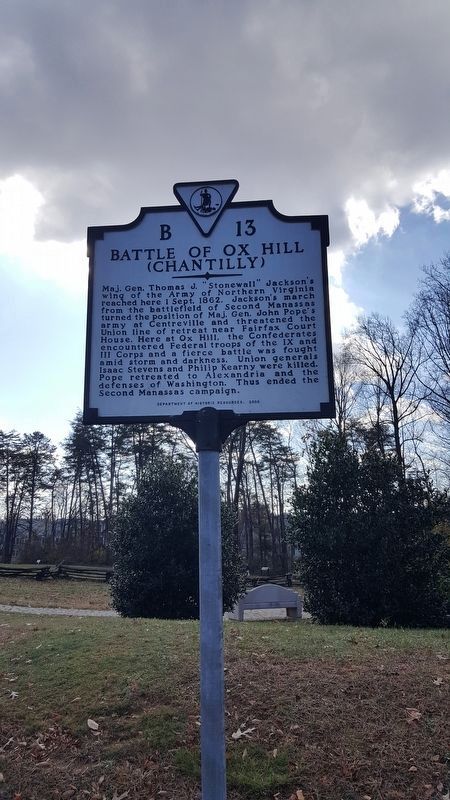 Battle of Ox Hill (Chantilly) Marker image. Click for full size.
