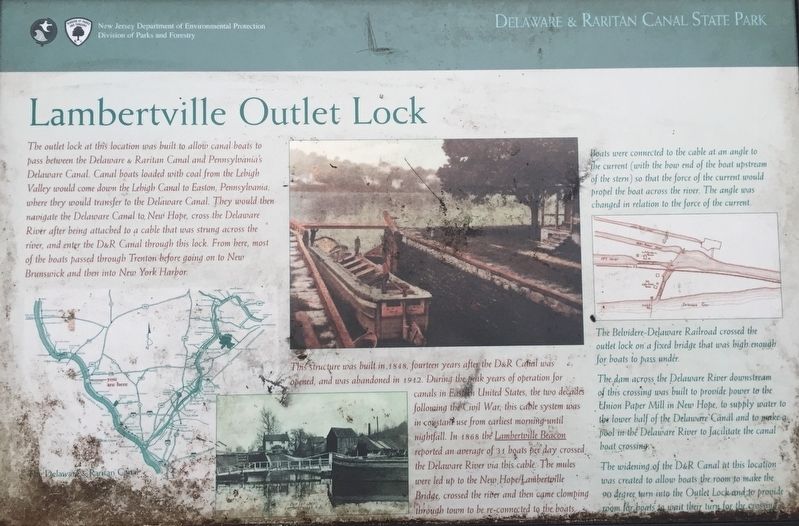 Lambertville Outlet Lock Marker image. Click for full size.