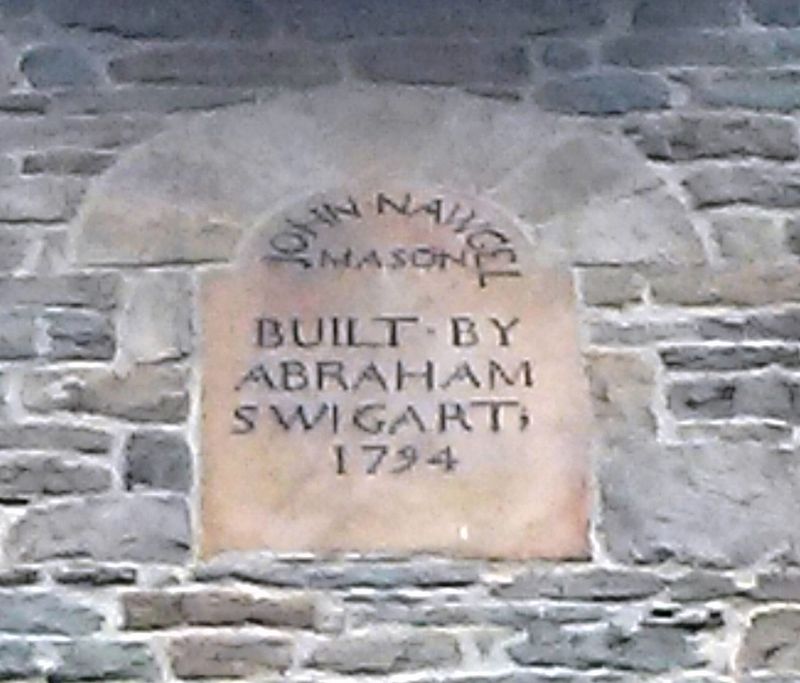 Swigart's Mill Name and Date Stone image. Click for full size.