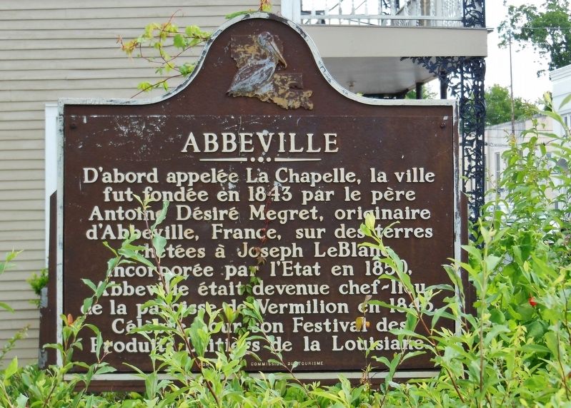 Abbeville Marker (<b><i>French</b></i>) image. Click for full size.