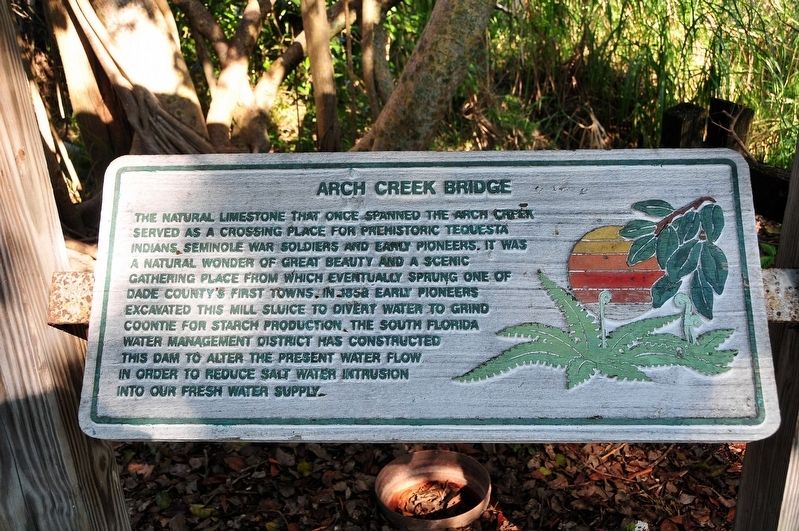 Arch Creek Bridge Marker. Click for full size. Arch Creek Bridge Marker image. Click for full size.