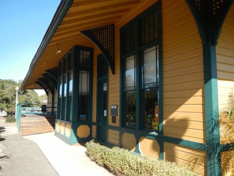 Carlsbad Santa Fe Depot and Marker. Click for full size. Carlsbad Santa Fe Depot and Marker image. Click for full size.